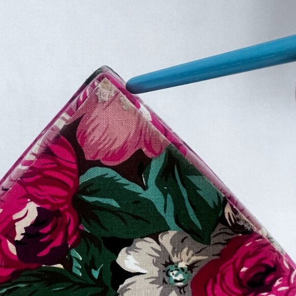 Heart-Shaped Floral Fabric Box Storage Trinkets Jewelry Keepsakes Dressing Table - Picture 8 of 12